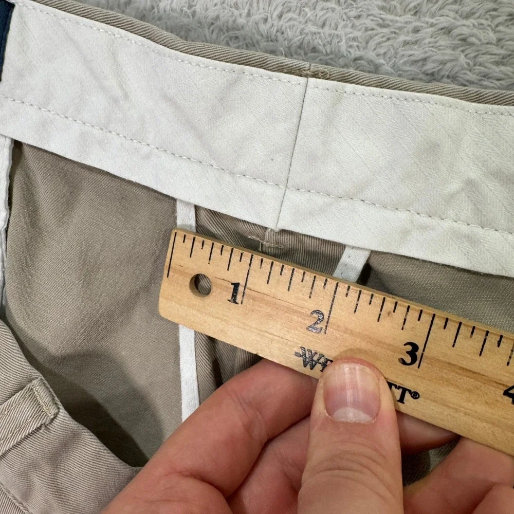 Polo Ralph Lauren Preston Pant Men 38x32 Khaki Tan Cotton Chino Trousers Classic